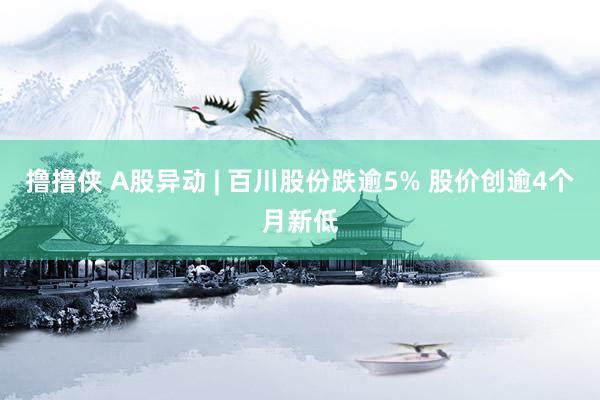 撸撸侠 A股异动 | 百川股份跌逾5% 股价创逾4个月新低