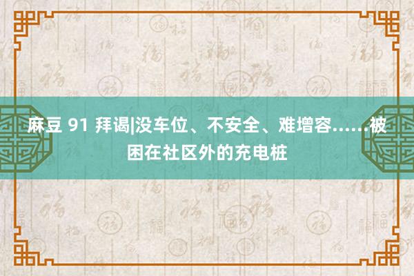 麻豆 91 拜谒|没车位、不安全、难增容......被困在社区外的充电桩