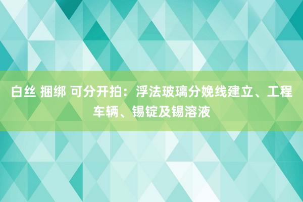 白丝 捆绑 可分开拍：浮法玻璃分娩线建立、工程车辆、锡锭及锡溶液