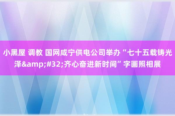 小黑屋 调教 国网咸宁供电公司举办“七十五载铸光泽&#32;齐心奋进新时间”字画照相展