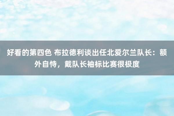 好看的第四色 布拉德利谈出任北爱尔兰队长：额外自恃，戴队长袖标比赛很极度