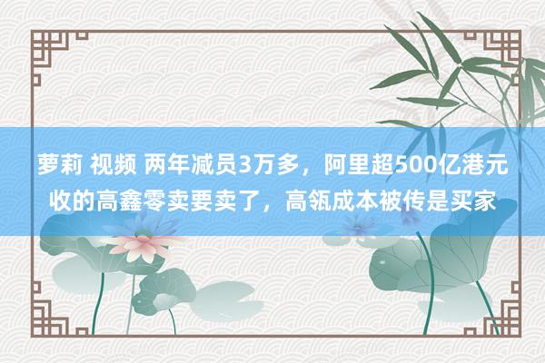 萝莉 视频 两年减员3万多，阿里超500亿港元收的高鑫零卖要卖了，高瓴成本被传是买家