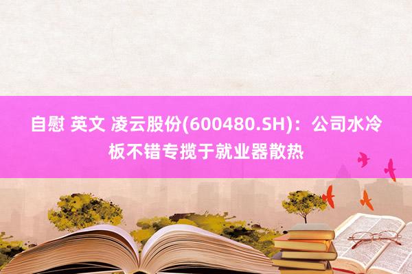 自慰 英文 凌云股份(600480.SH)：公司水冷板不错专揽于就业器散热