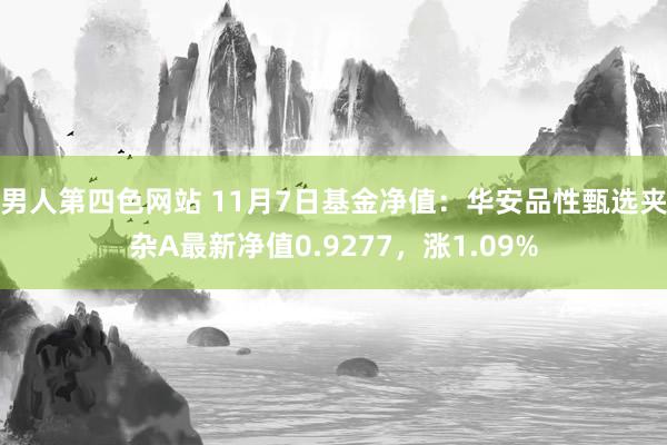 男人第四色网站 11月7日基金净值：华安品性甄选夹杂A最新净值0.9277，涨1.09%