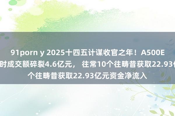 91porn y 2025十四五计谋收官之年！A500ETF(159339)及时成交额碎裂4.6亿元， 往常10个往畴昔获取22.93亿元资金净流入