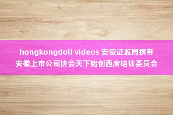 hongkongdoll videos 安徽证监局携带安徽上市公司协会天下始创西席培训委员会