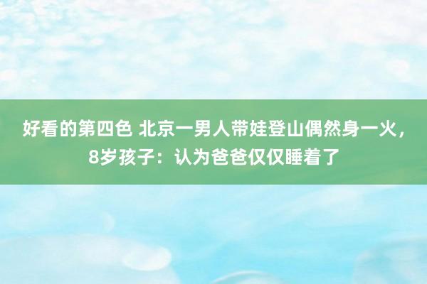 好看的第四色 北京一男人带娃登山偶然身一火，8岁孩子：认为爸爸仅仅睡着了