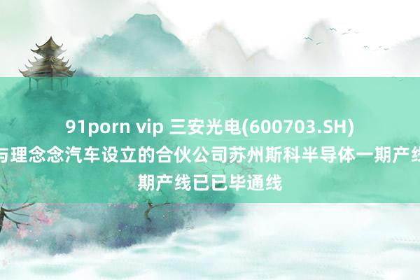 91porn vip 三安光电(600703.SH)：湖南三安与理念念汽车设立的合伙公司苏州斯科半导体一期产线已已毕通线