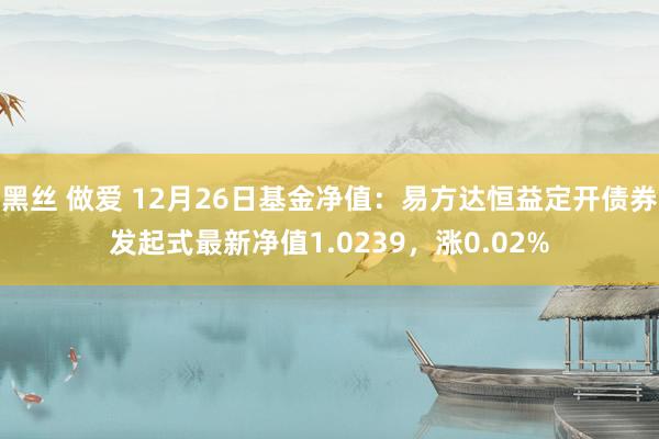 黑丝 做爱 12月26日基金净值：易方达恒益定开债券发起式最新净值1.0239，涨0.02%