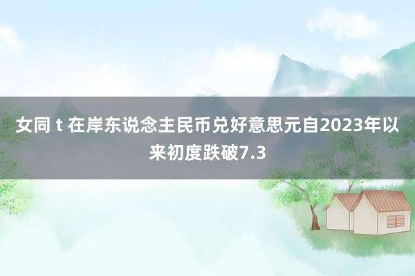 女同 t 在岸东说念主民币兑好意思元自2023年以来初度跌破7.3