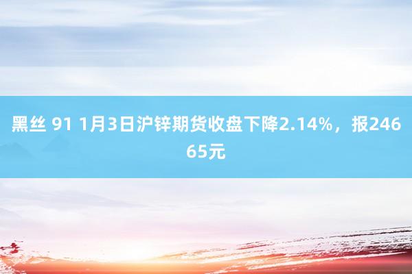 黑丝 91 1月3日沪锌期货收盘下降2.14%，报24665元