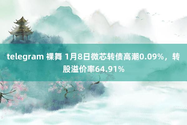 telegram 裸舞 1月8日微芯转债高潮0.09%，转股溢价率64.91%