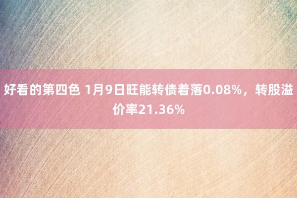 好看的第四色 1月9日旺能转债着落0.08%，转股溢价率21.36%