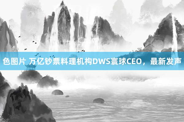 色图片 万亿钞票料理机构DWS寰球CEO，最新发声